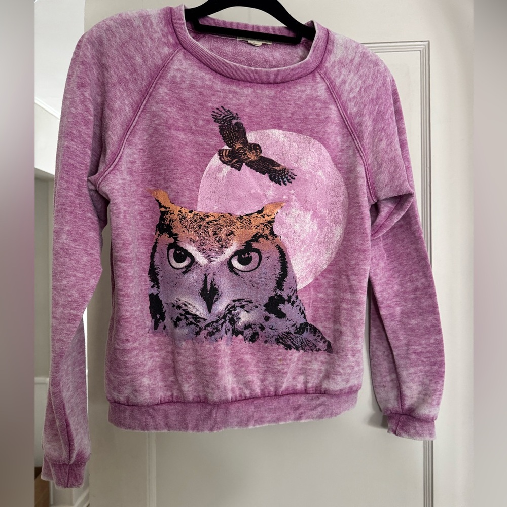 Pink Owl Crewneck
